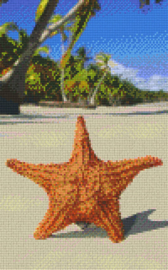 Starfish Eight [8] Baseplate PixelHobby Mini-mosaic Art Kit